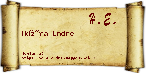 Héra Endre névjegykártya